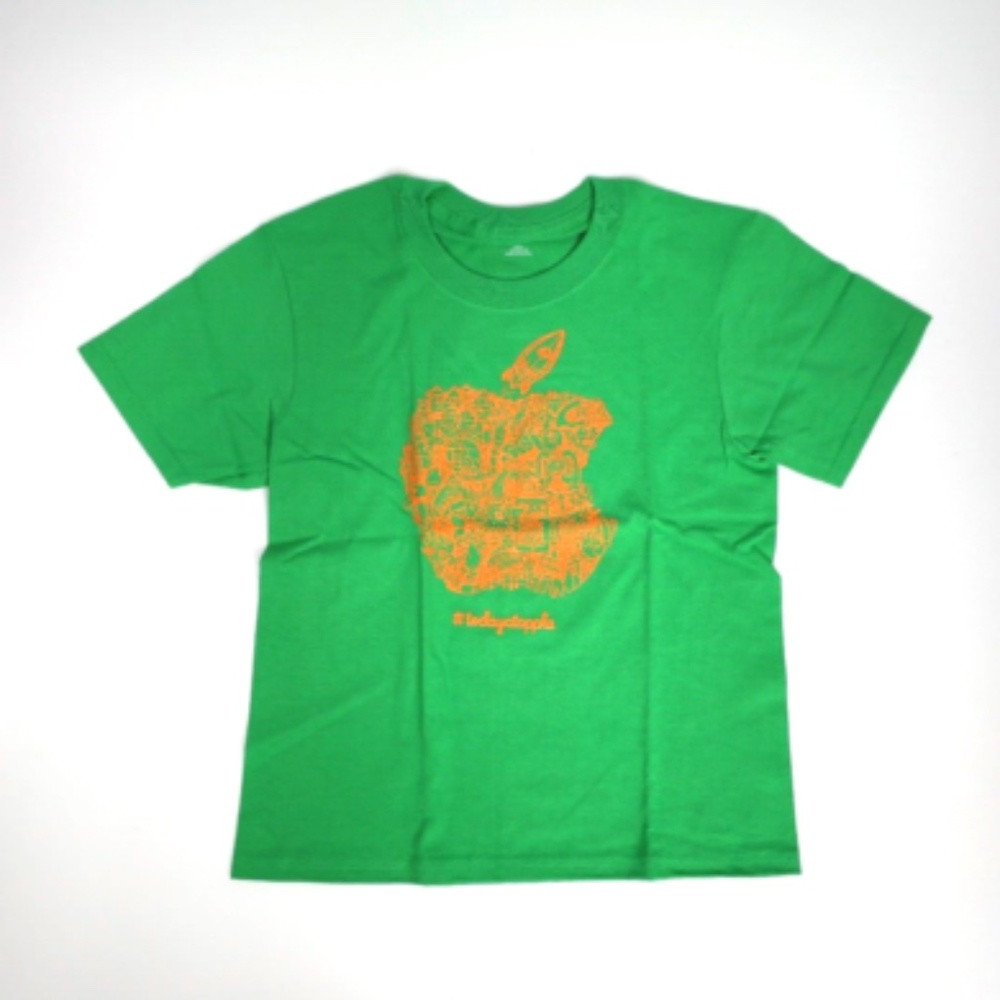 Apple Camp 2025 Youth Medium T-Shirt – Green – New with Tags